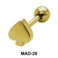 Spade S316L Tongue Piercing MAD-29